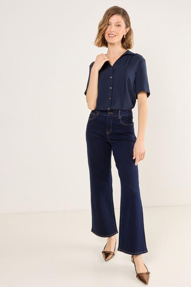 Blusa Camisera Azul Marino Ma Griffe 14002225012104-3