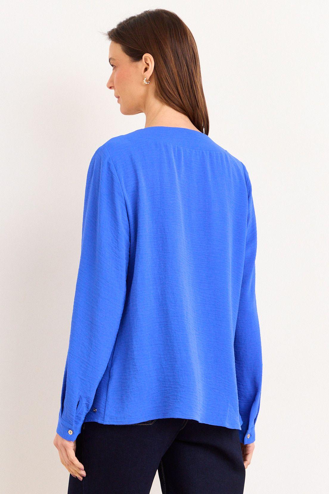 Blusa  Escote En V Azul Ma Griffe 14002226001134-3