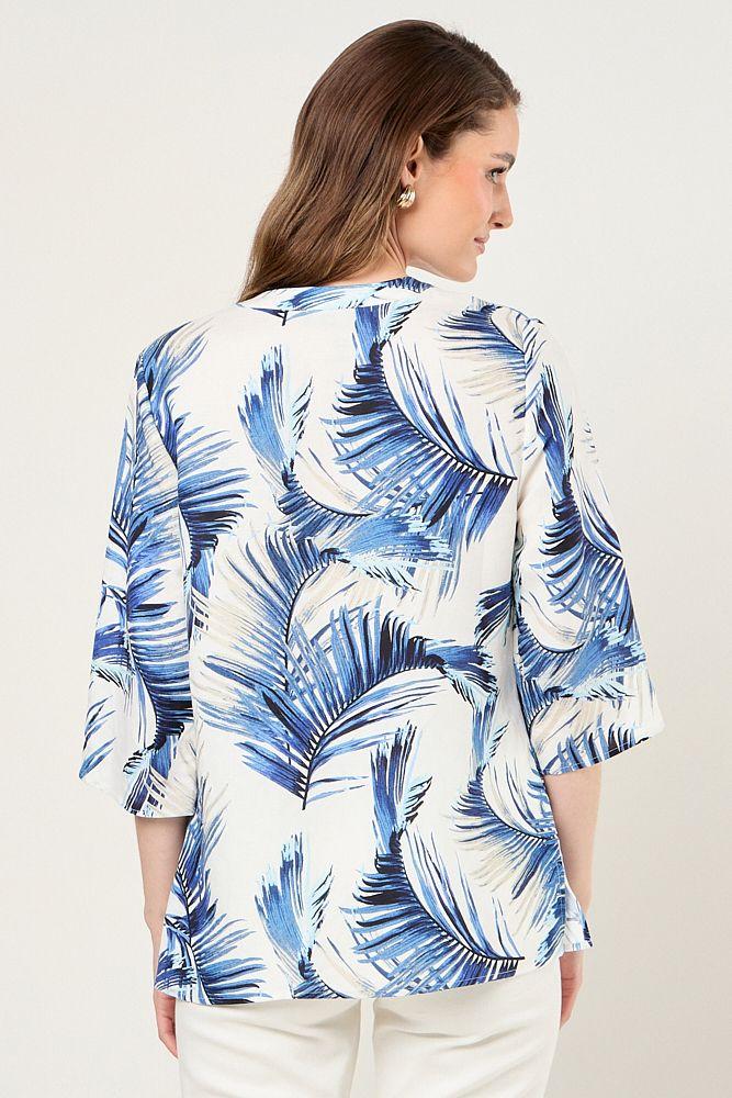 Blusa Lino Estampado Blanco Ma Griffe 14102225060101-2