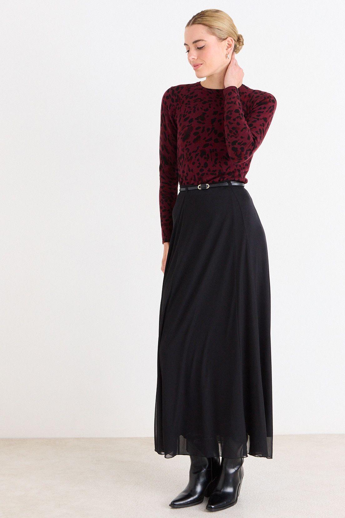 Falda Larga Negro Ash 12407226050102-4