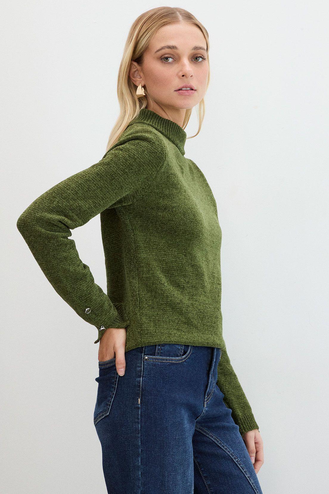 Sweater Liso Verde Oliva 18107125054107-3