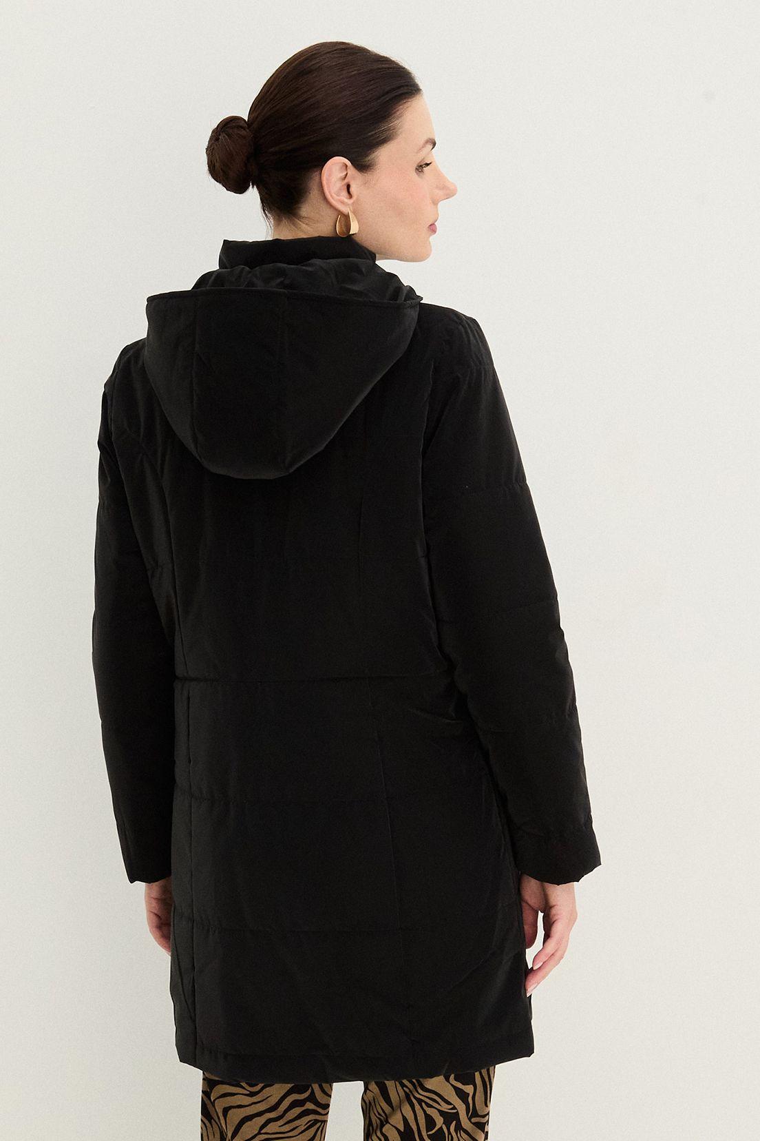 Parka Larga  Con Gorro Negro 17602125007102-2