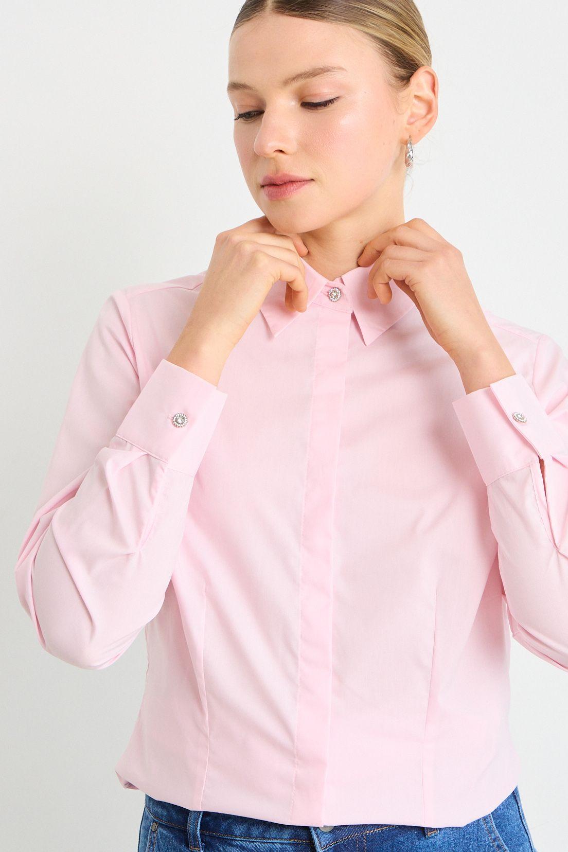 Blusas Manga Larga Rosa Ash 14007225091123-1
