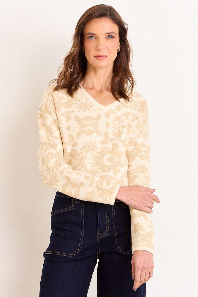 Sweater Fantasia Beige Ma Griffe 18704225080106-1