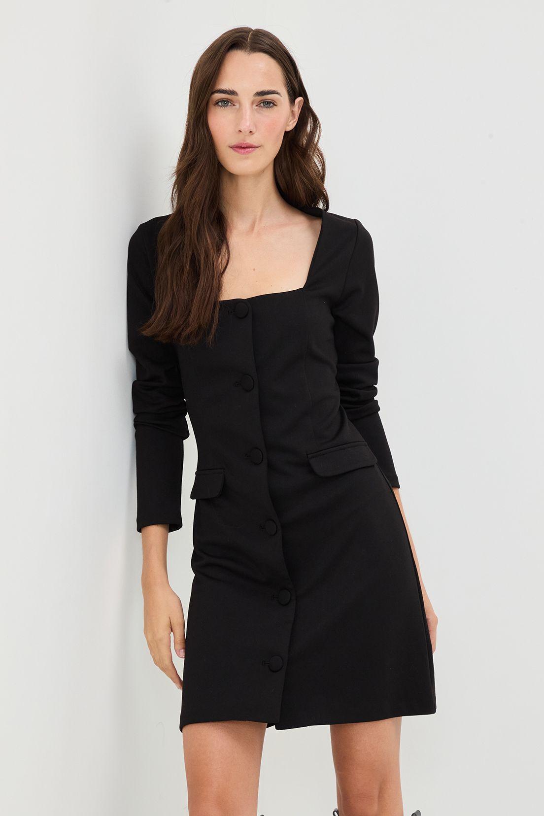 Vestido Liso Negro 13020125053102-1