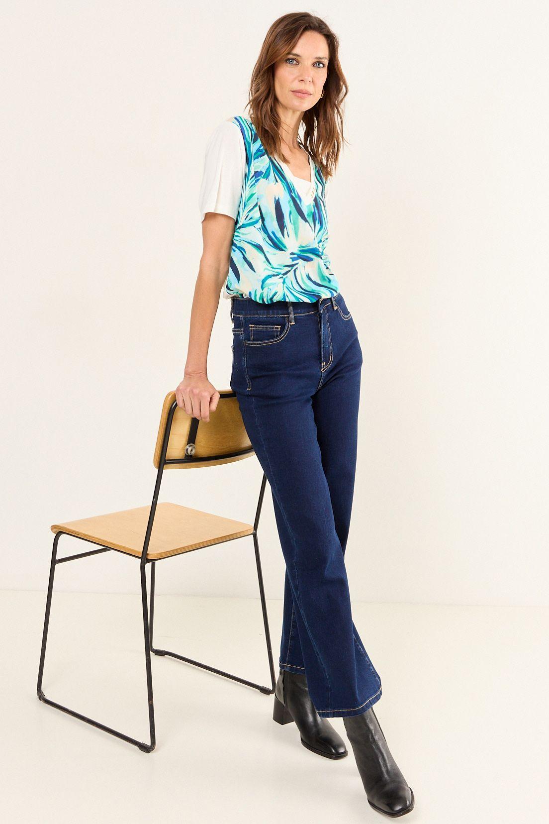 Polera Estampada Doble Tela Crudo Ma Griffe 14602126001105-3