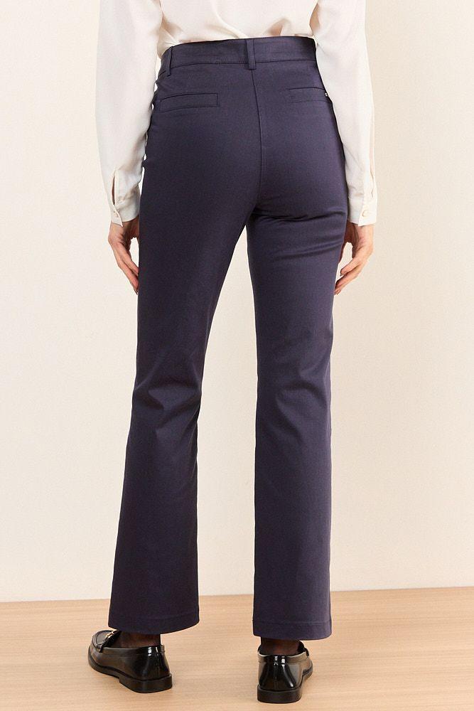 Pantalon Recto De Gabardina Azul Ma Griffe 11002226002104-3