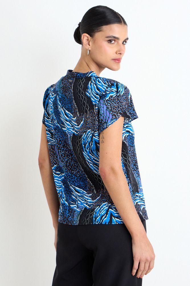 Blusa Manga Corta  Print Negro Ash 14107225009102-2