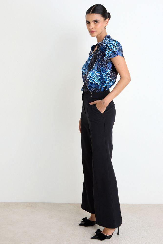 Blusa Manga Corta  Print Negro Ash 14107225009102-4