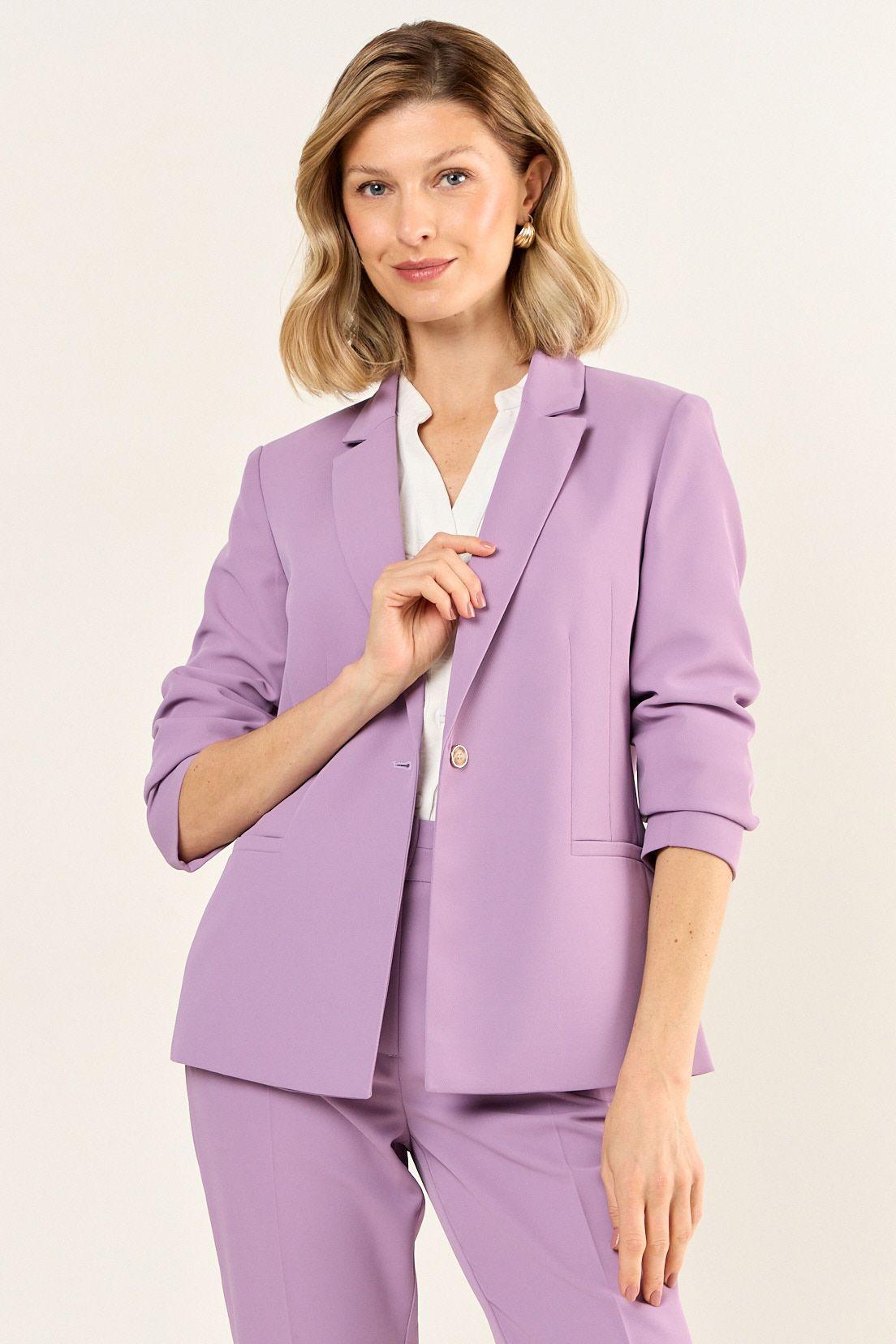 Blazer Abotonado Morado Ma Griffe 16002126001211-0
