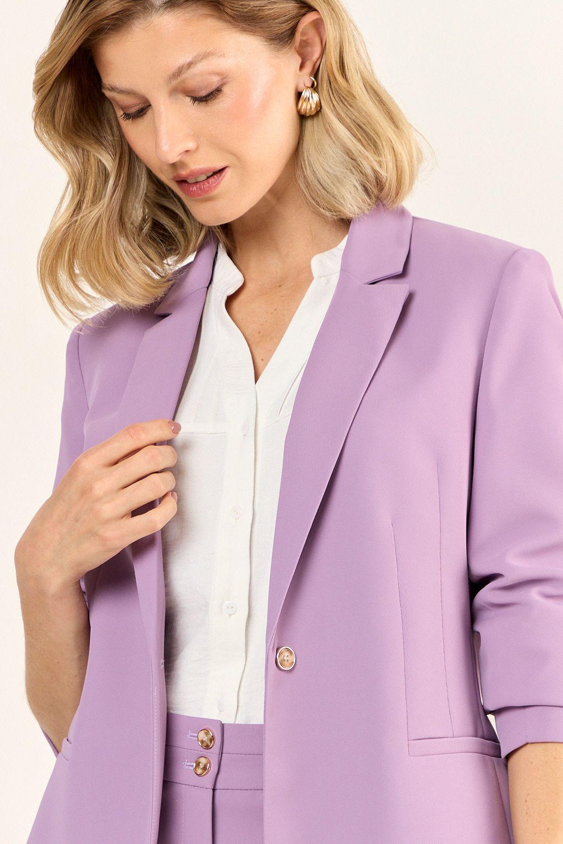 Blazer Abotonado Morado Ma Griffe 16002126001211-1