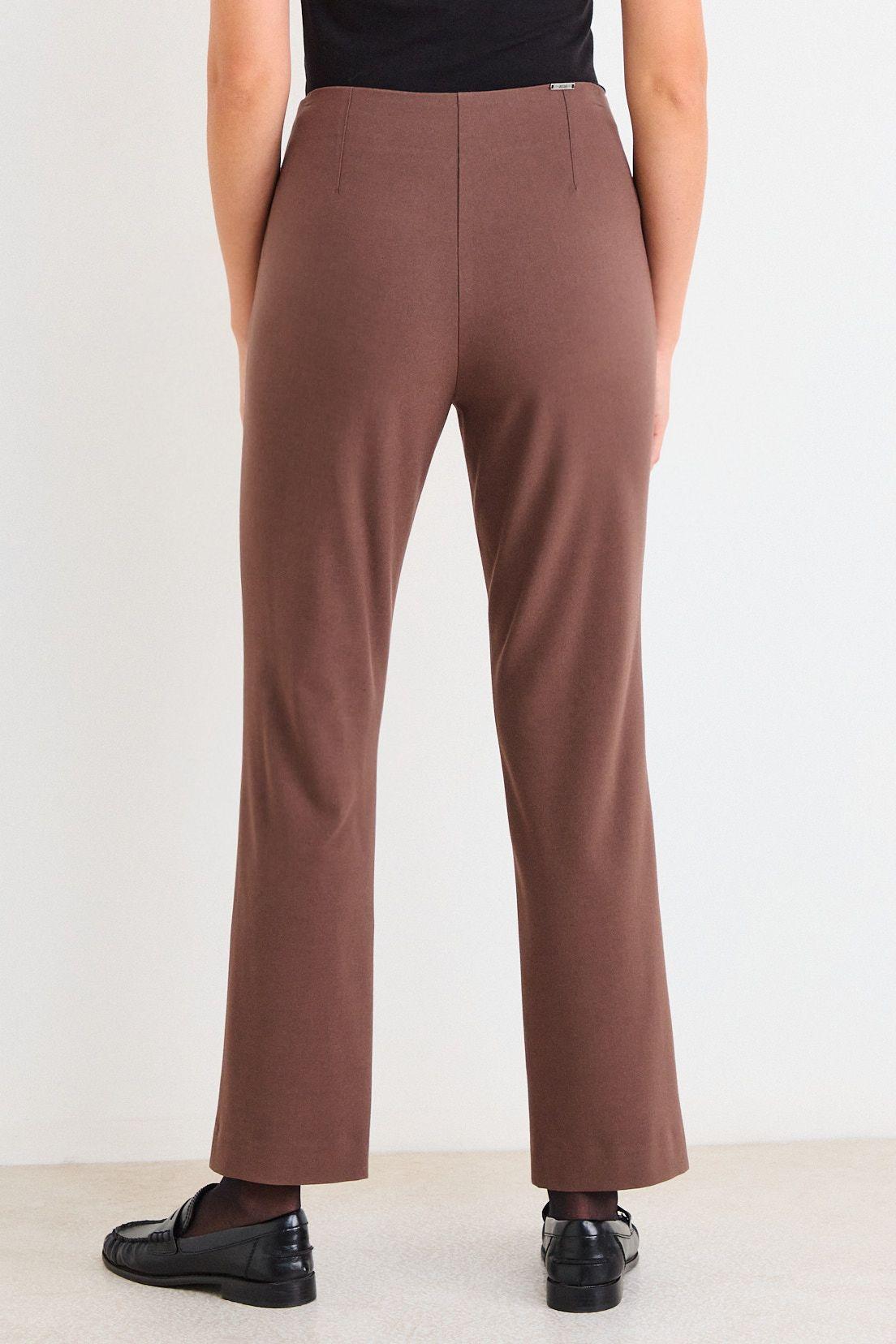 Pantalon Liso Recto Pretina Escondida Café Ash 11007226052129-3