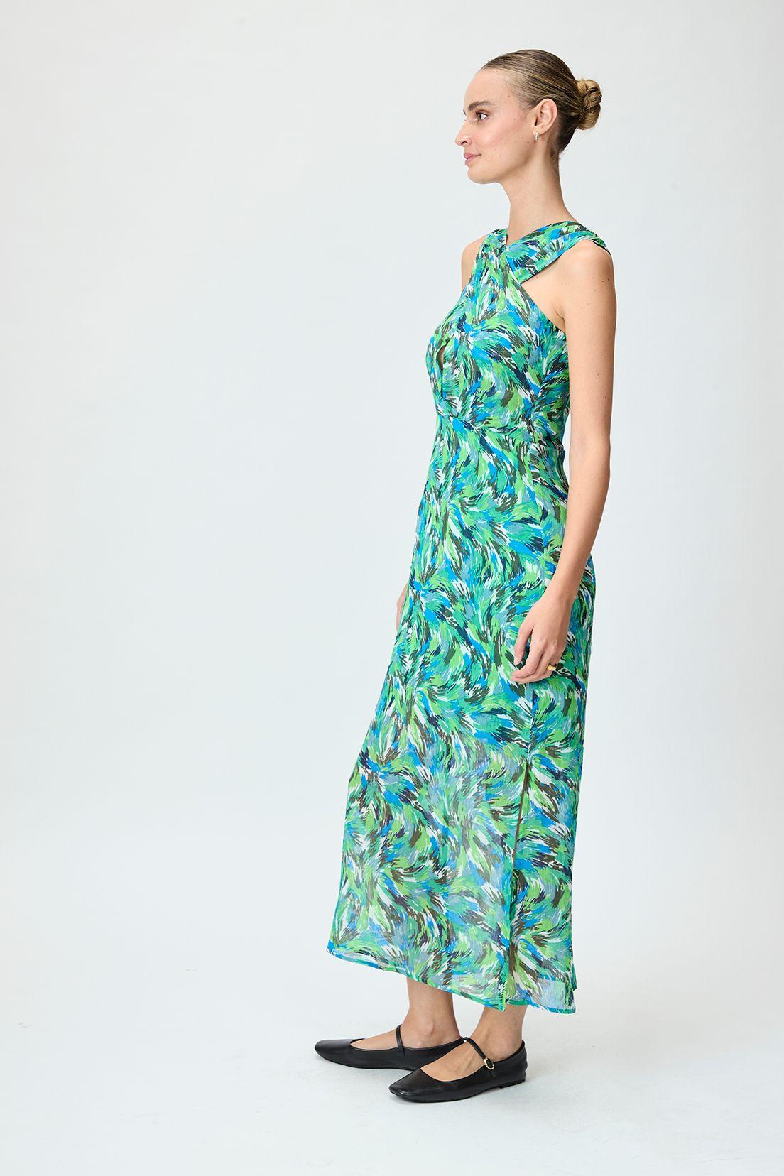 Vestido Fantasia Largo verde musgo iO 13520125051107-3