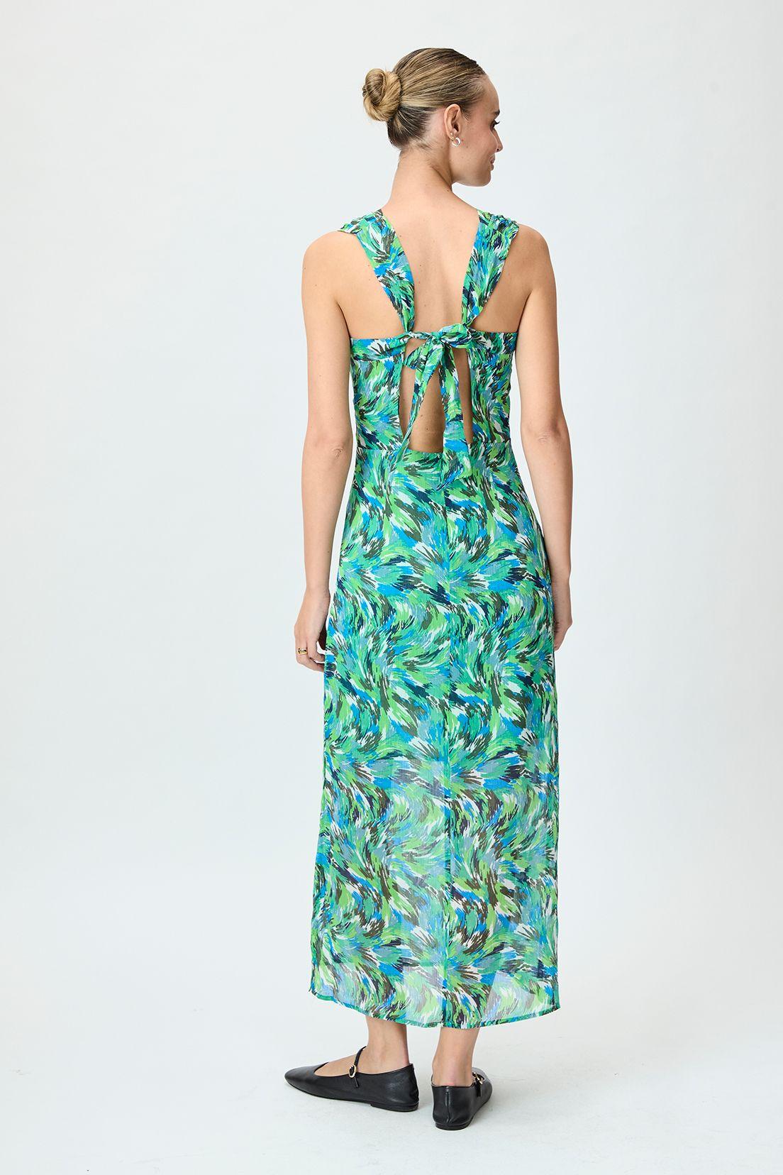 Vestido Fantasia Largo verde musgo iO 13520125051107-4