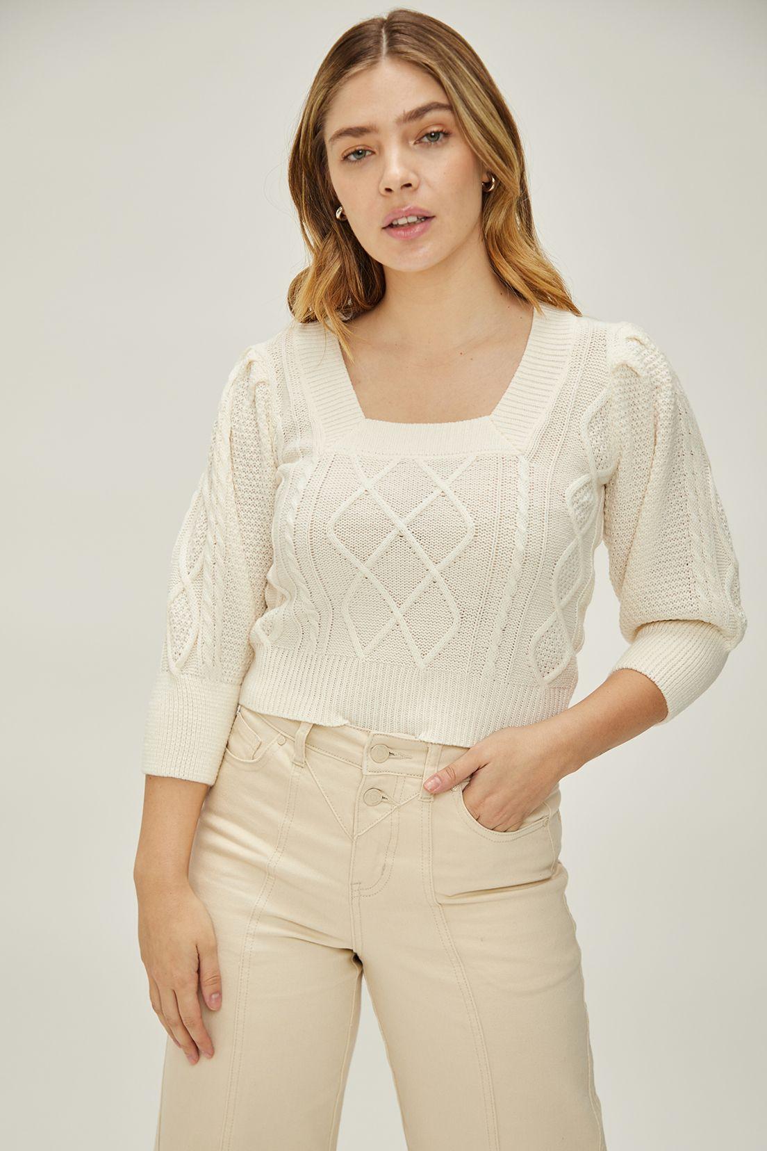 Sweater Liso Blanco iO 18120224058105-0