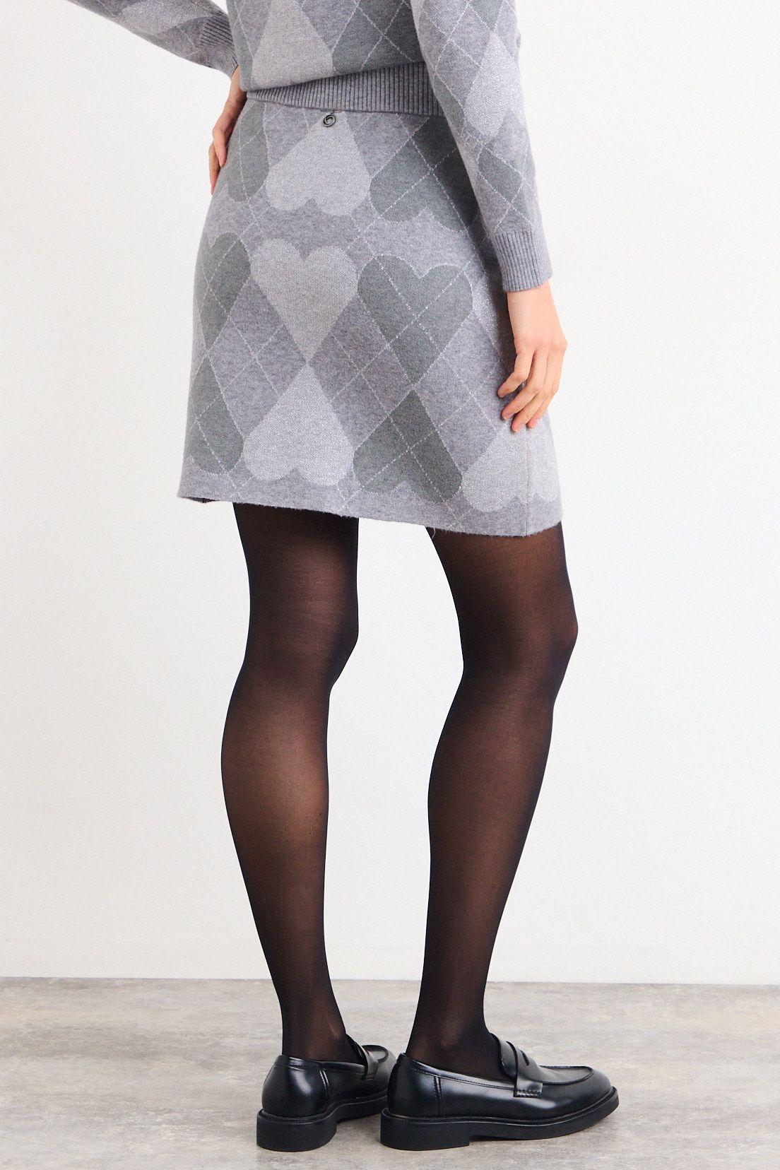 Falda Jacquard Gris iO 12120126053113-3