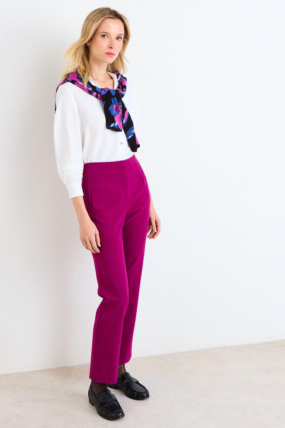 Pantalon Liso Recto Pretina Escondida Fucsia Ash 11007226052112-4