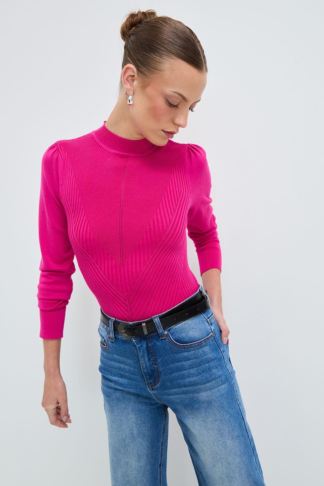 Sweater Liso fucsia 18120125050116-0
