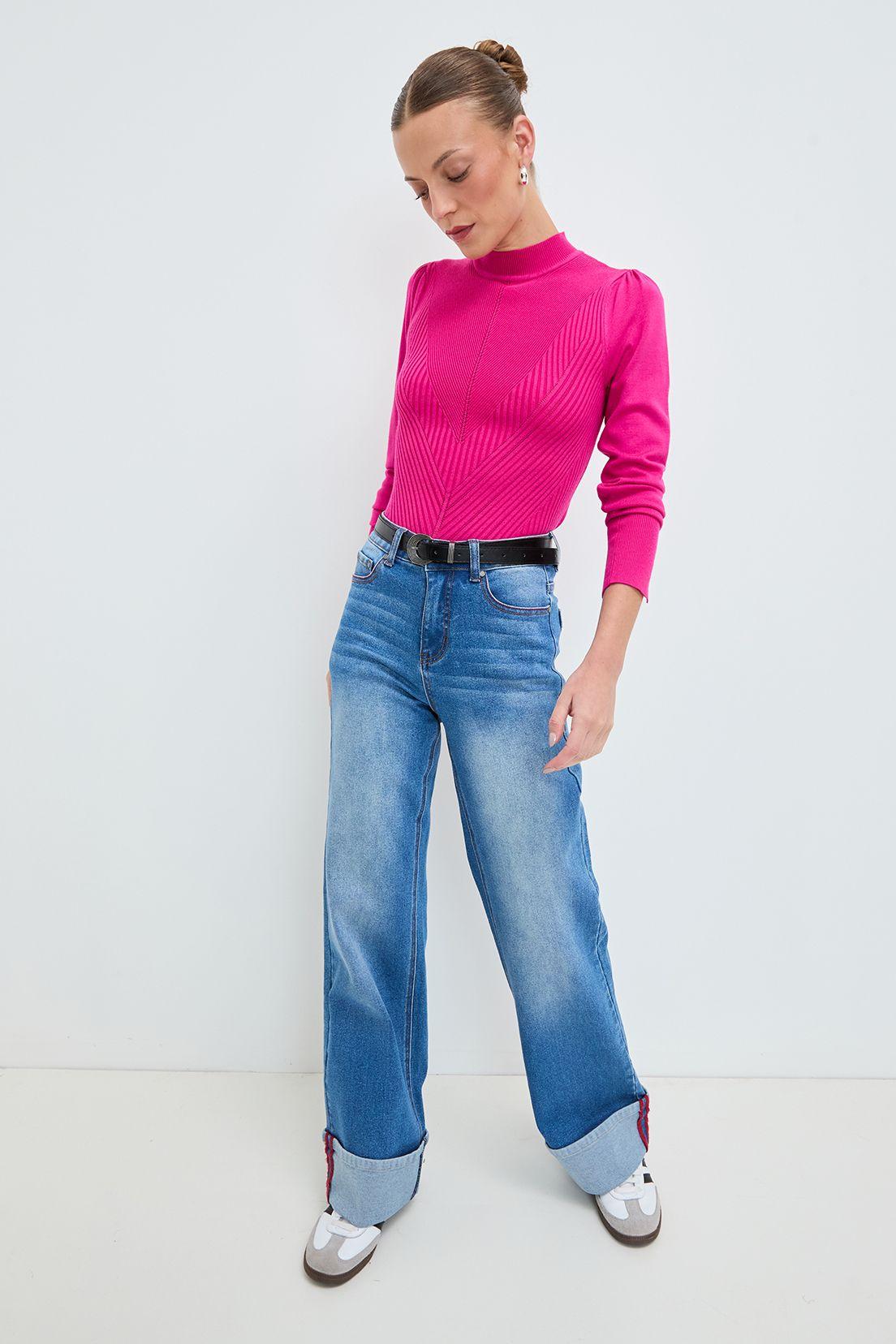 Sweater Liso fucsia 18120125050116-4