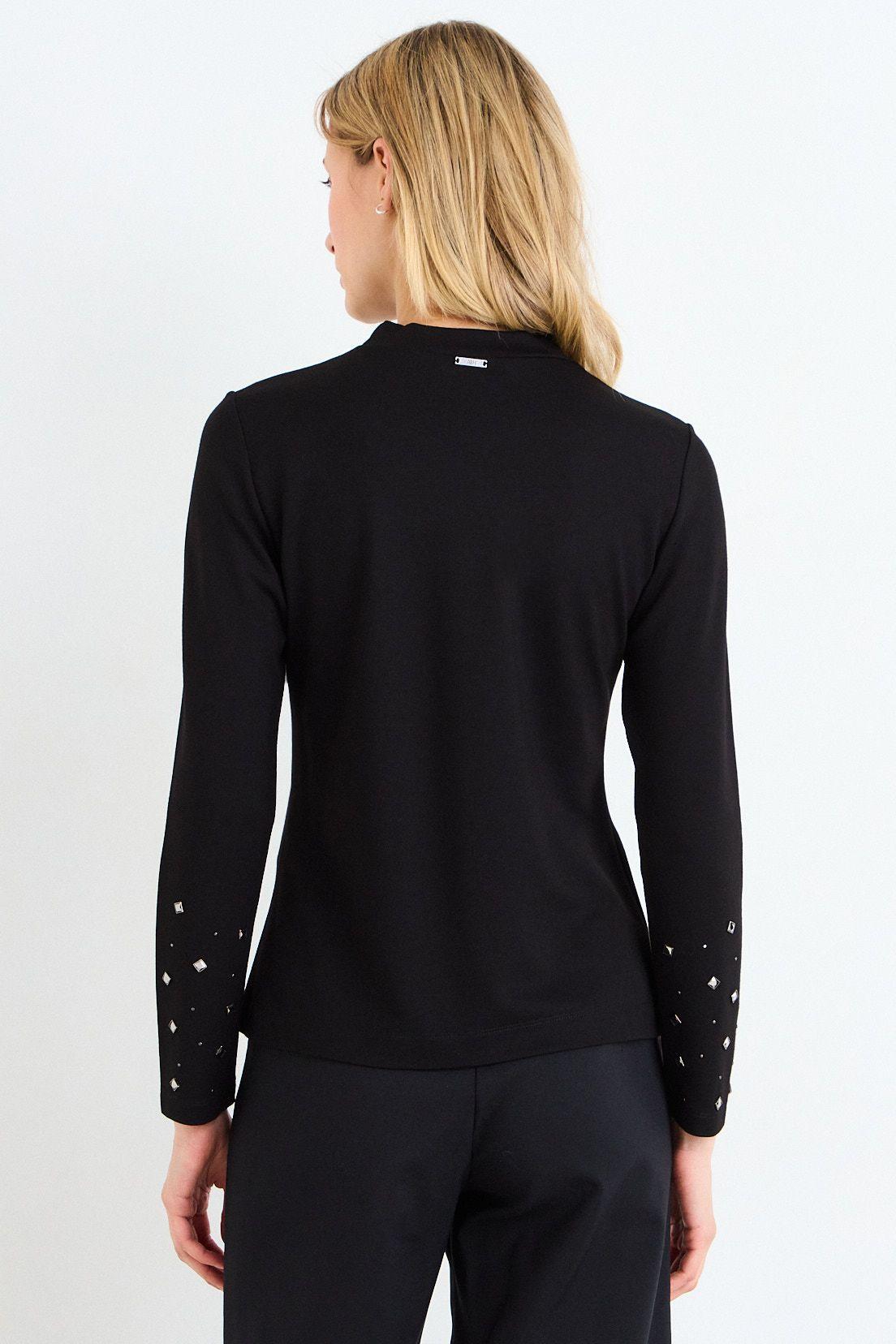 Polera Lisa De Cuello Subido Negro Ash 14207226001102-2