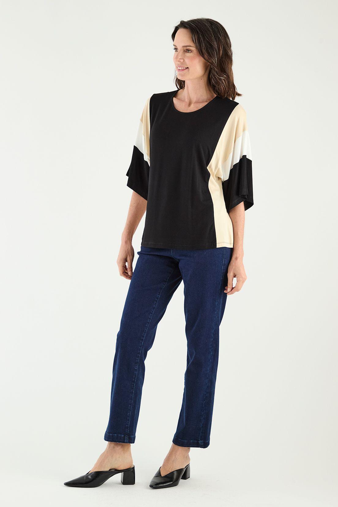 Polera Bloques Negro Ma Griffe 14202125050102-2