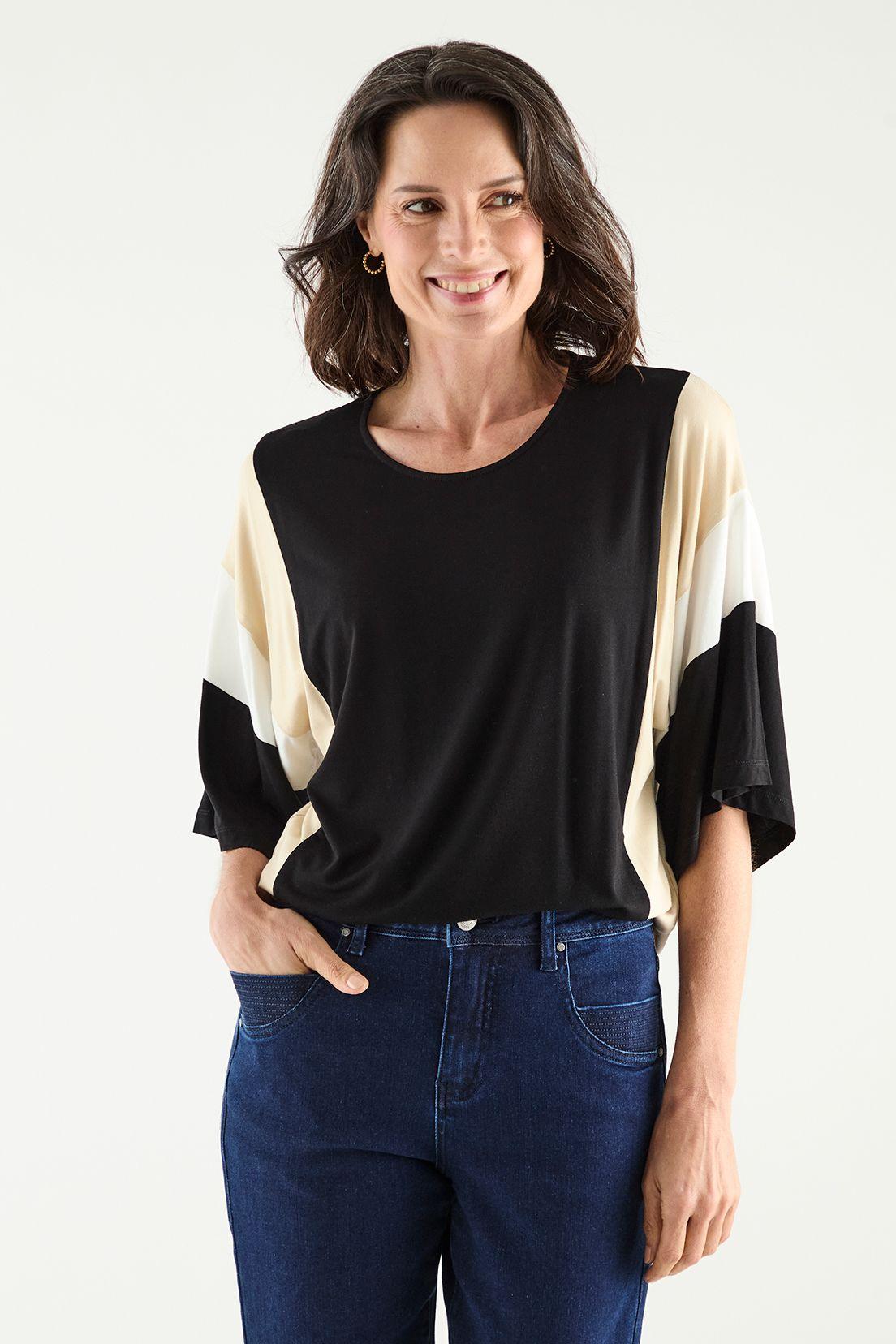 Polera Bloques Negro Ma Griffe 14202125050102-4