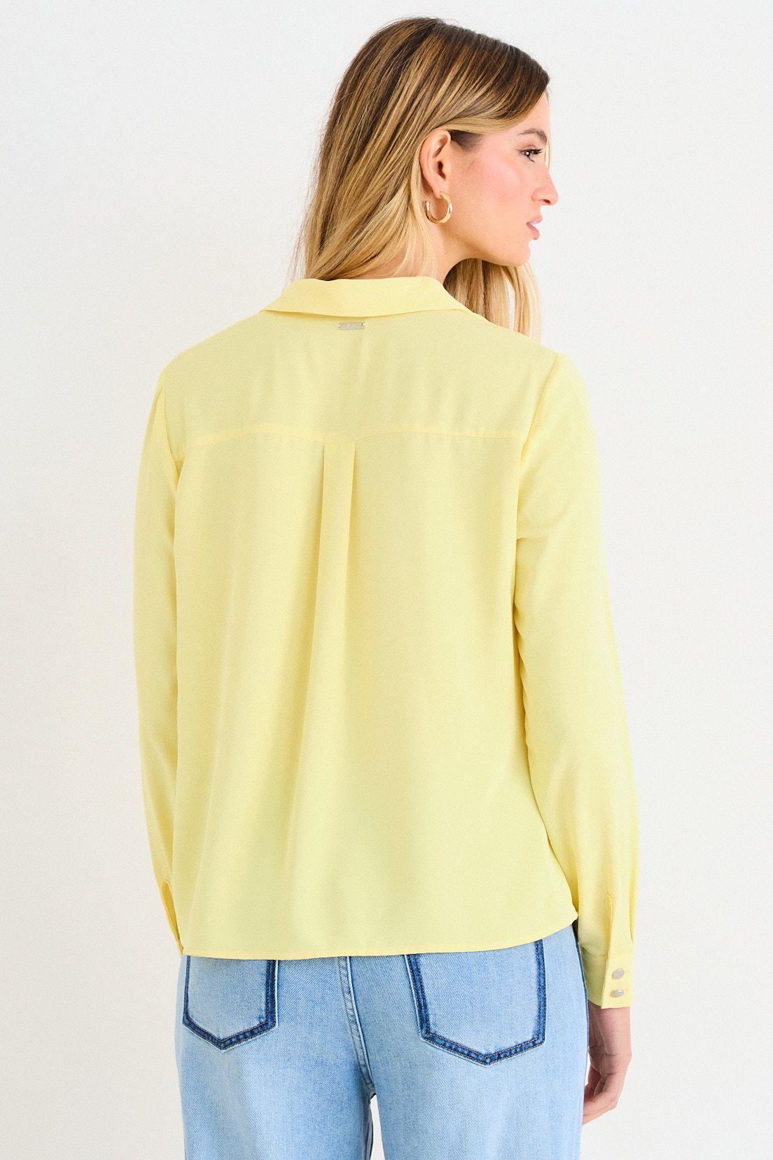Blusa Cuello Camisero Amarillo Ash 14007226050108-2