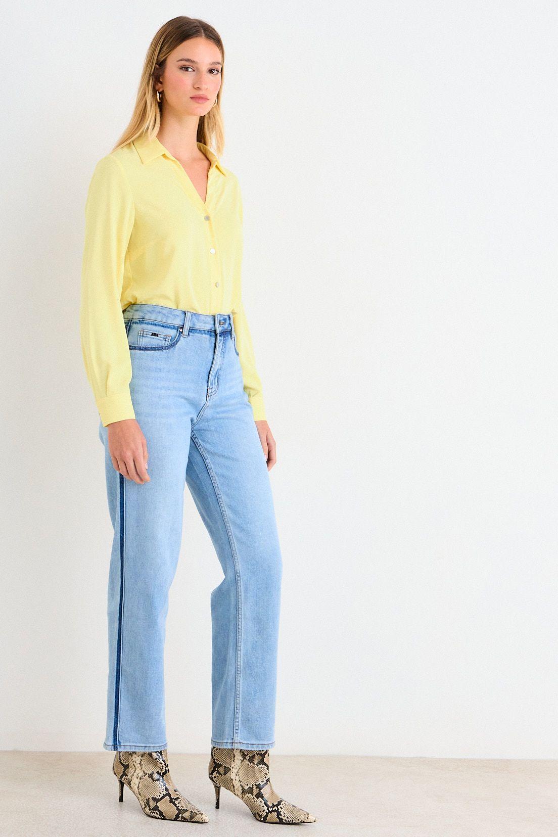 Blusa Cuello Camisero Amarillo Ash 14007226050108-4