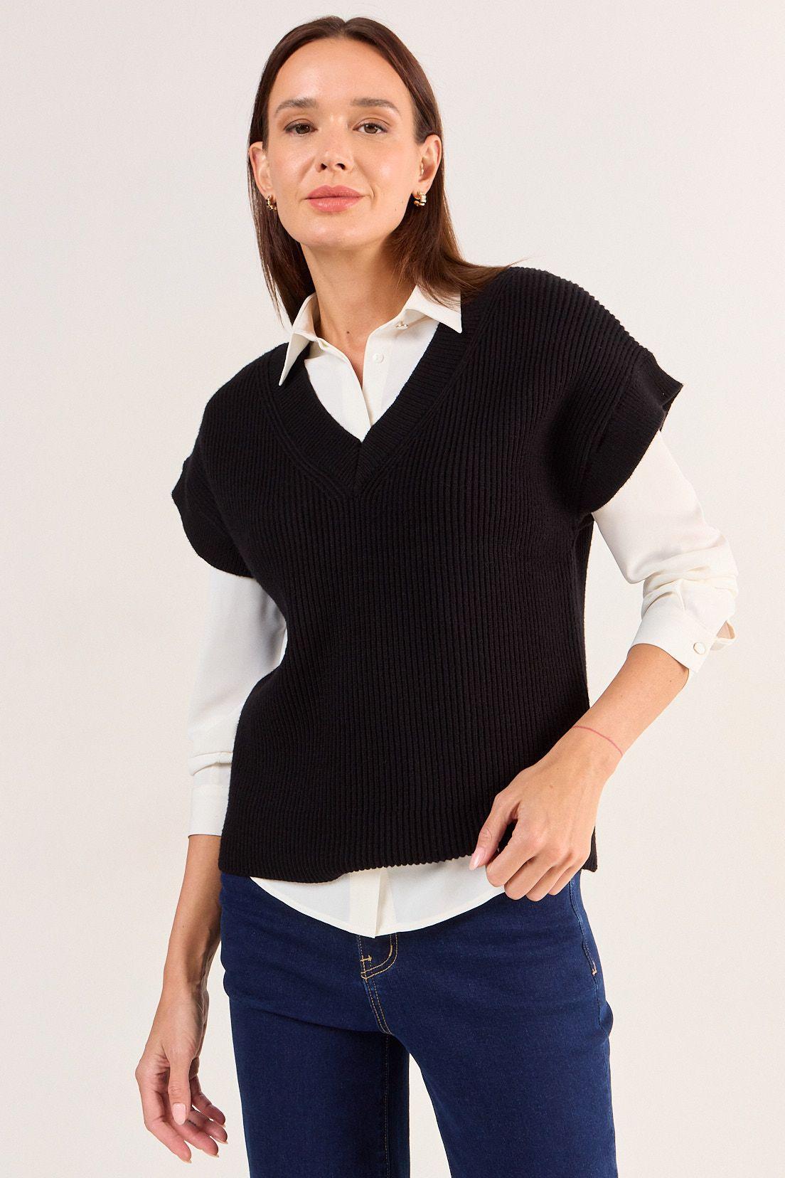 Sweater Liso Negro Ma Griffe 18102125054102-0