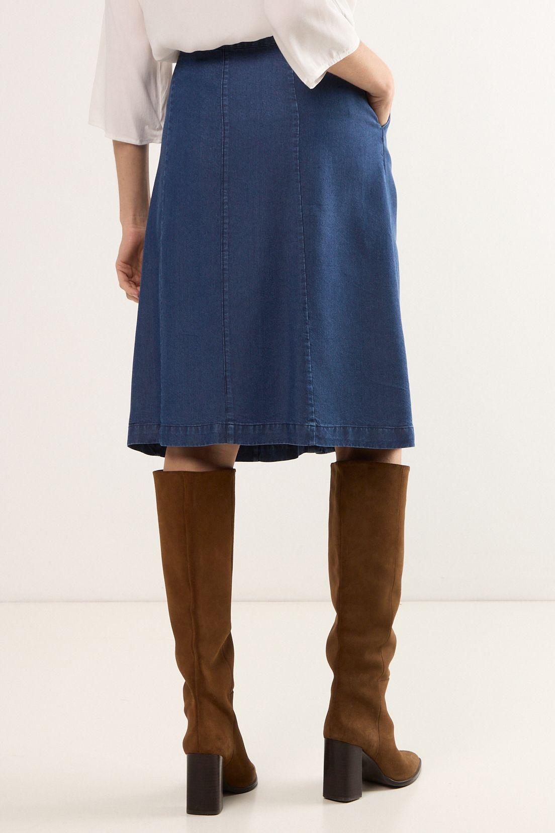 Falda Lisa Azul Ma Griffe 12002225002104-4