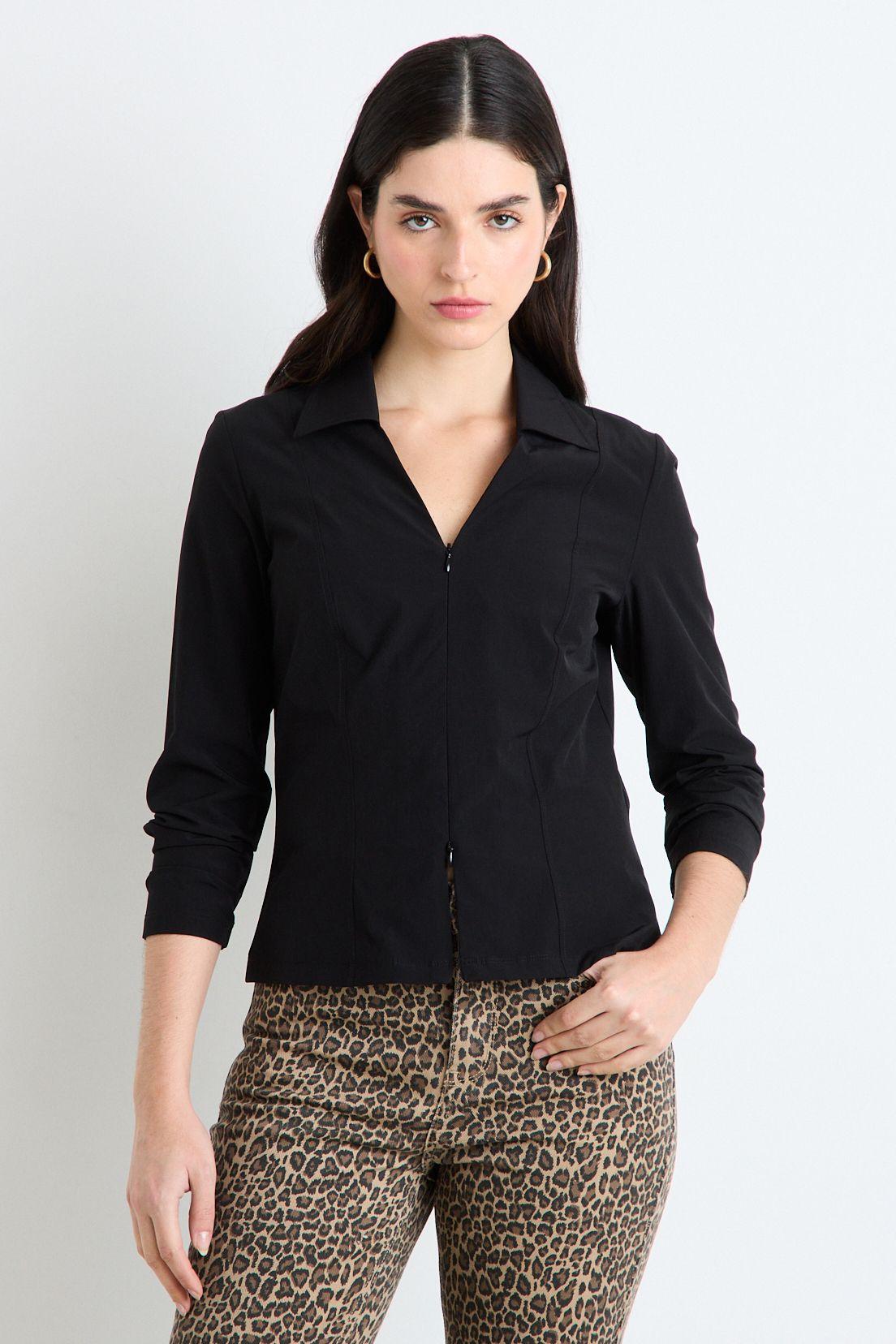 Blusas Manga Larga Negro Ash 14007225050102-1