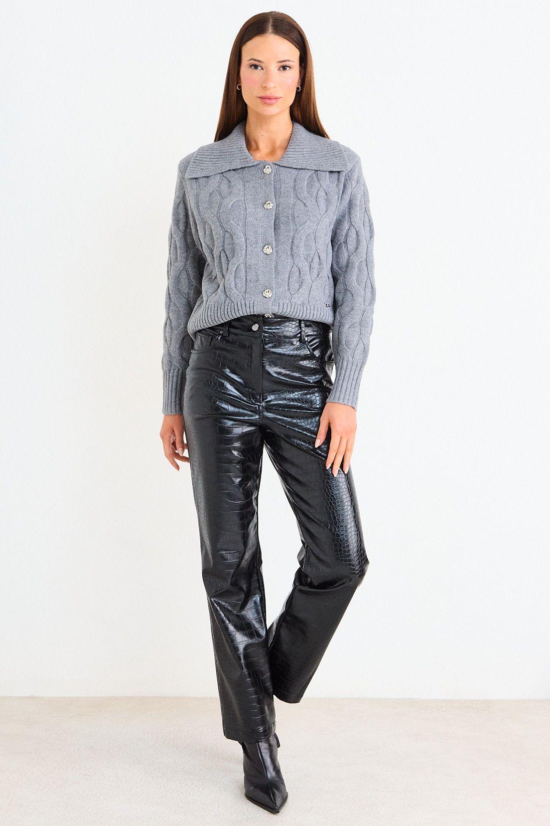 Cardigan Trenzado Gris Ash 18007126011113-3