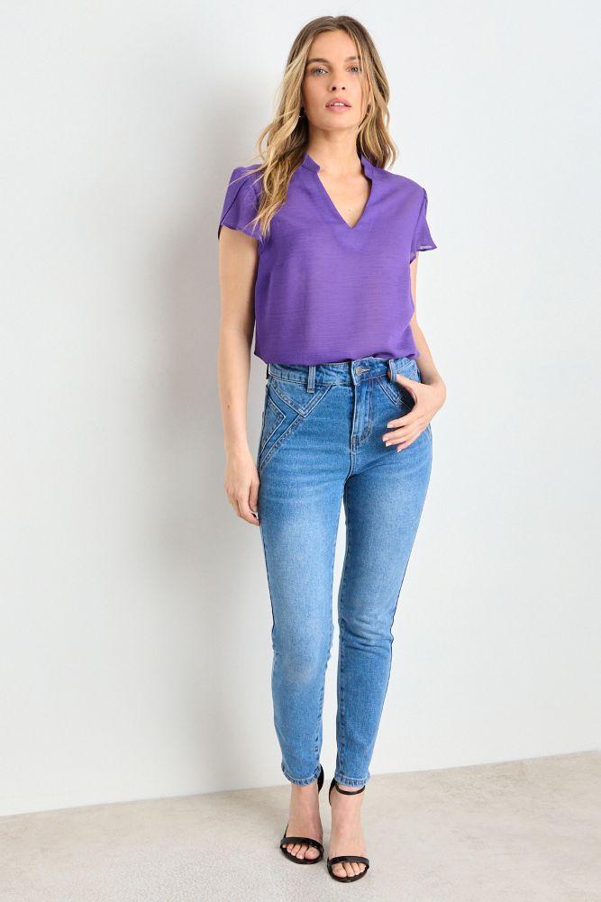 Blusa Manga Tulipan Morado Ash 14007225067121-3