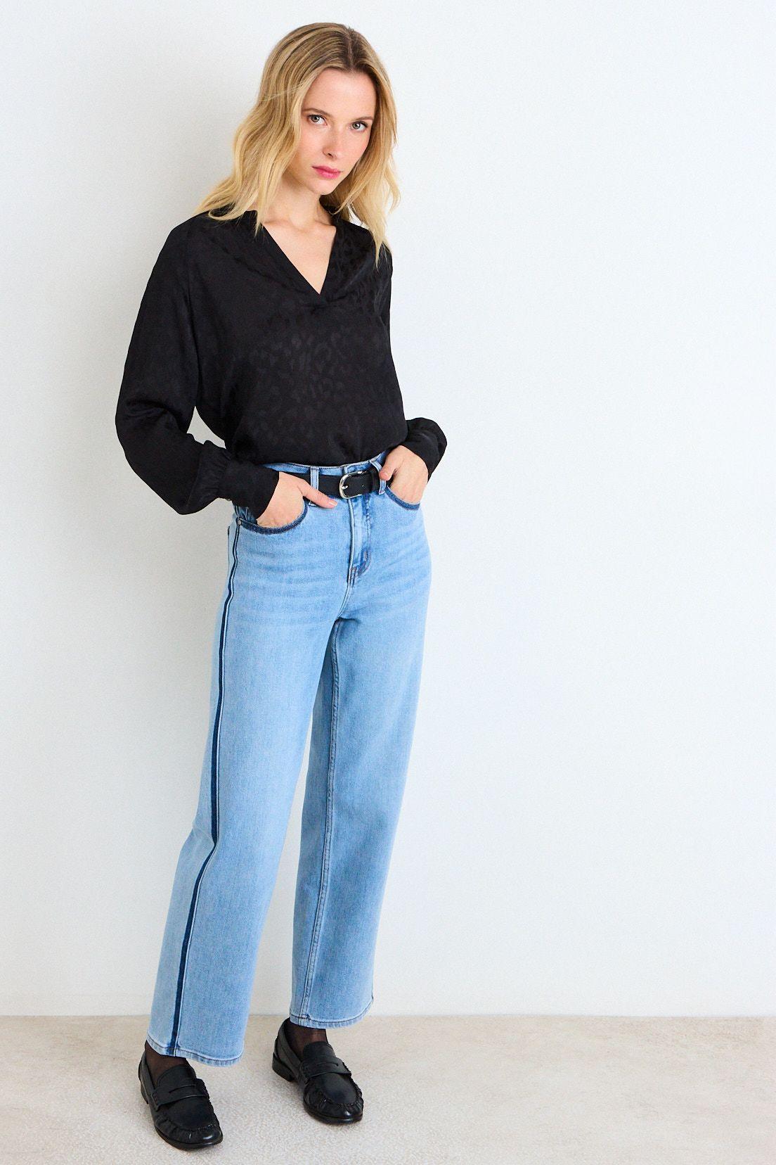 Blusa Lisa Con Textura Arrugada Negro Ash 14007226051102-4