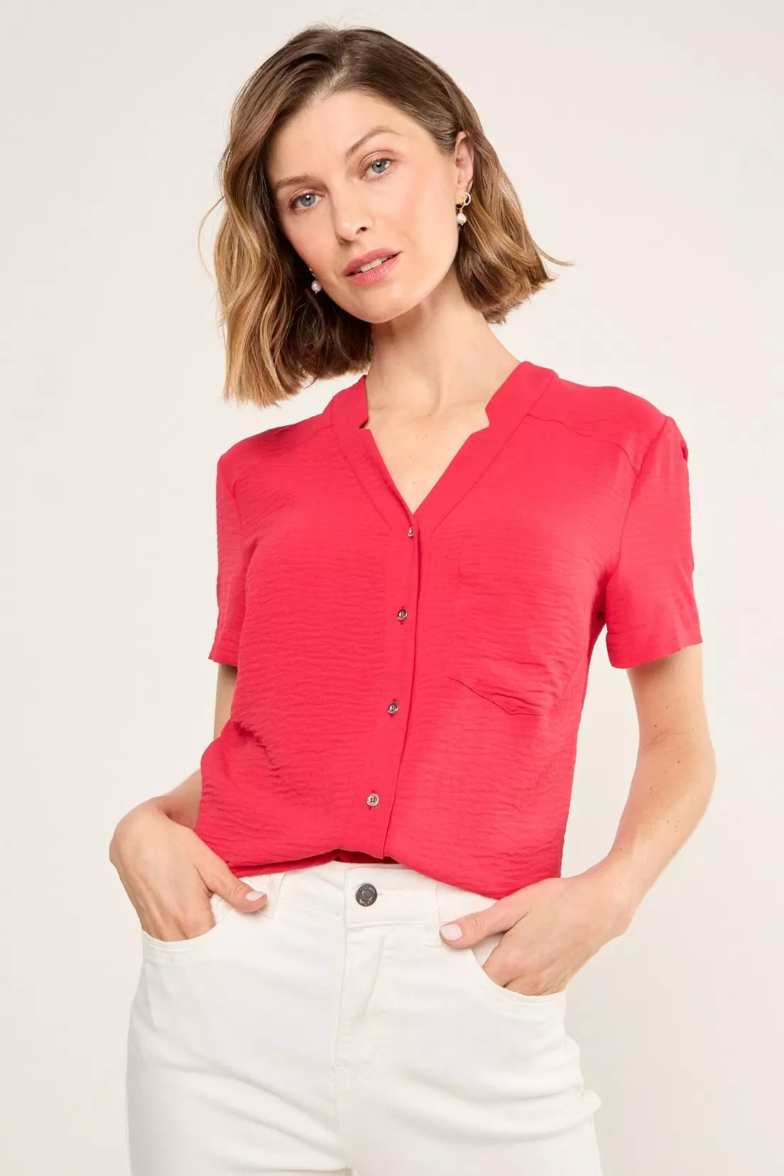 Blusa Lisa Rojo Ma Griffe 14004225033103-0