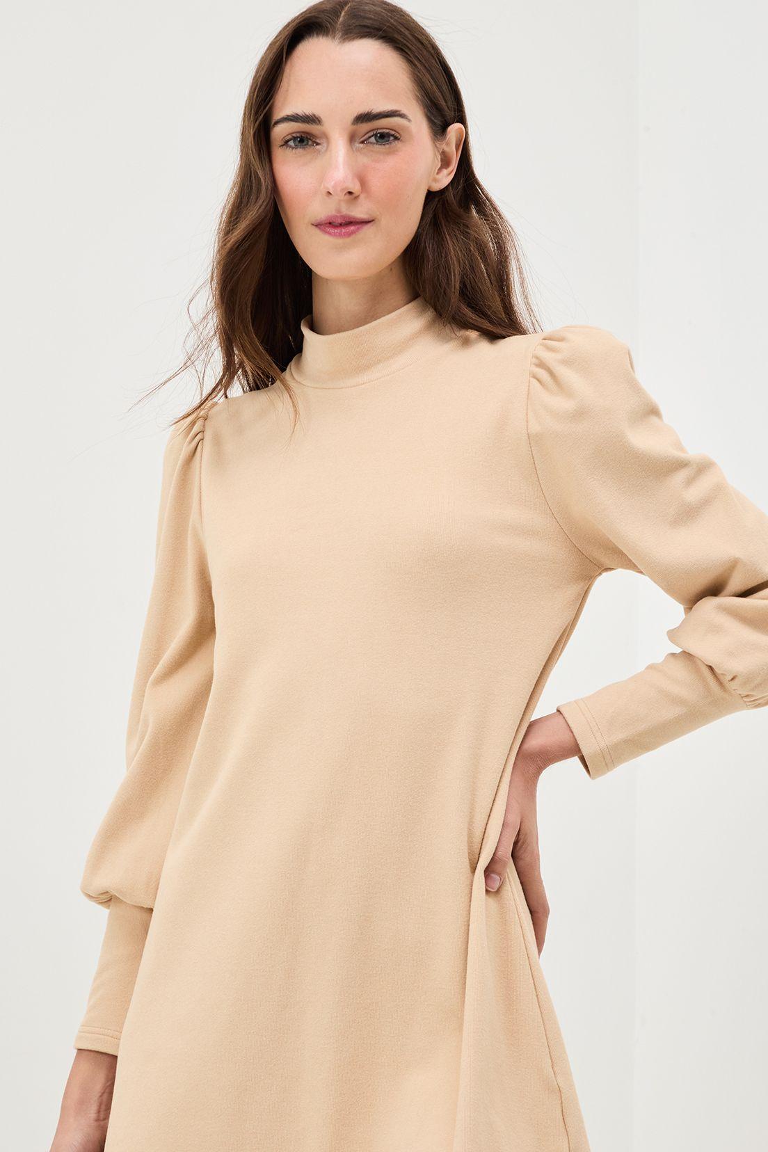 Vestido Liso Beige 13020125054106-1