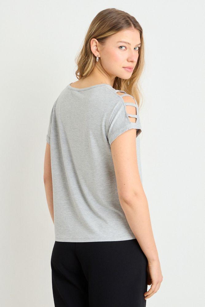 Polera Manga Corta Gris Ash 14607225002113-2