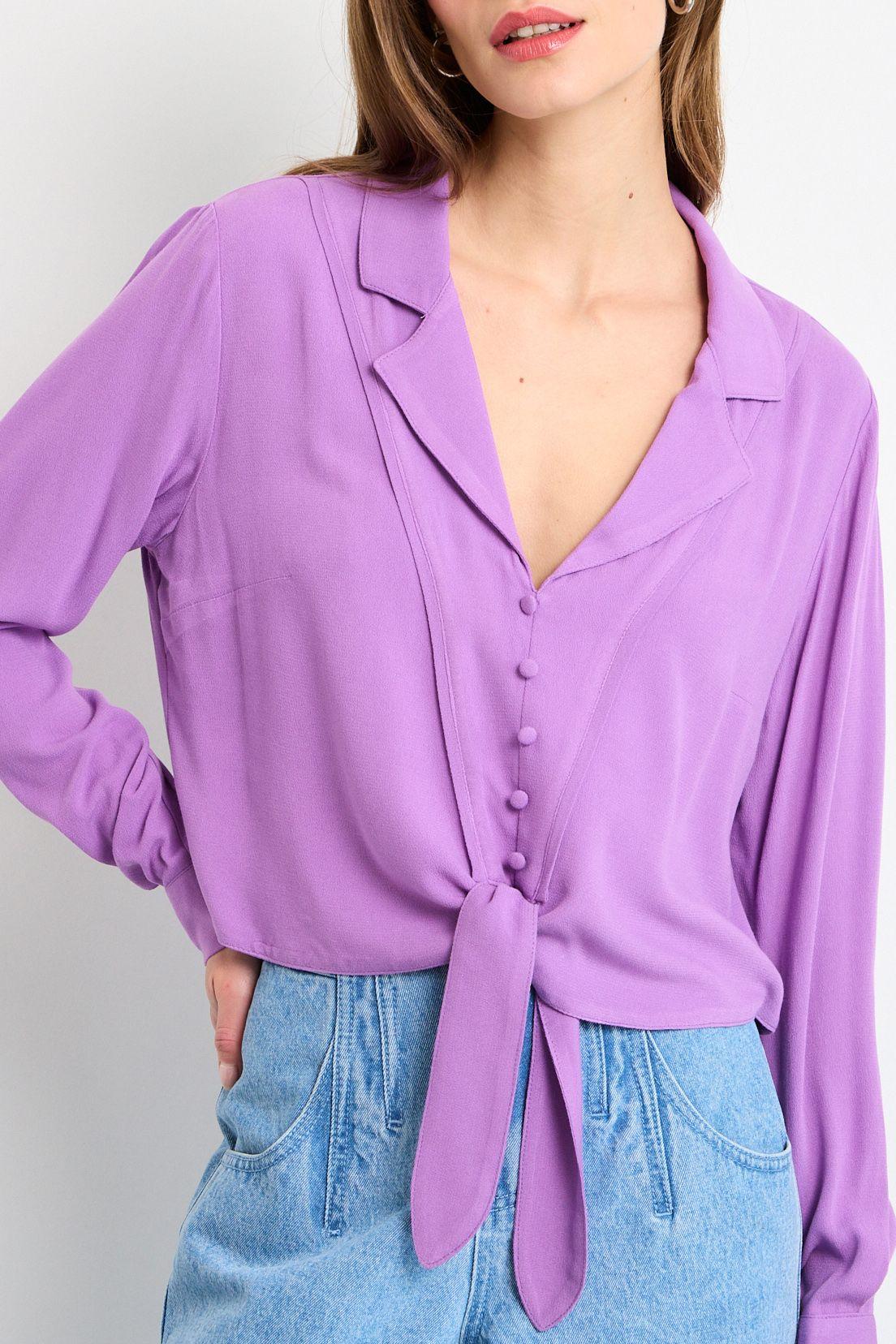 Blusas Manga Larga Morado iO 14020225058211-1