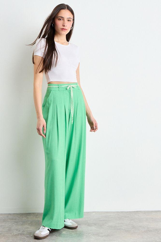 Pantalon Liso Verde Oliva iO 11020225017107-0