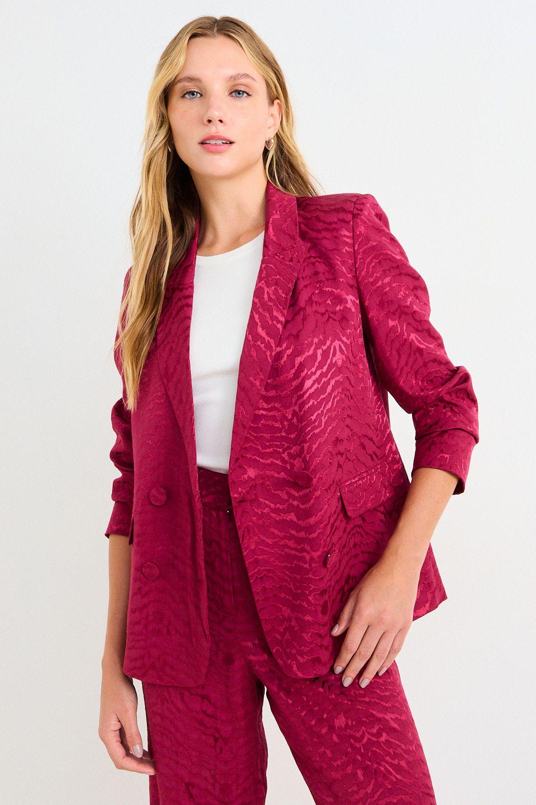 Blazer Viscosa Jacquard Burdeos Ash 16107225052112-0