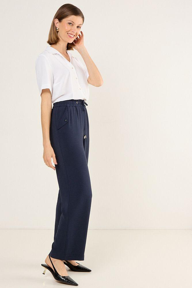 Pantalon Con Elastico Azul Marino Ma Griffe 11002225066104-4