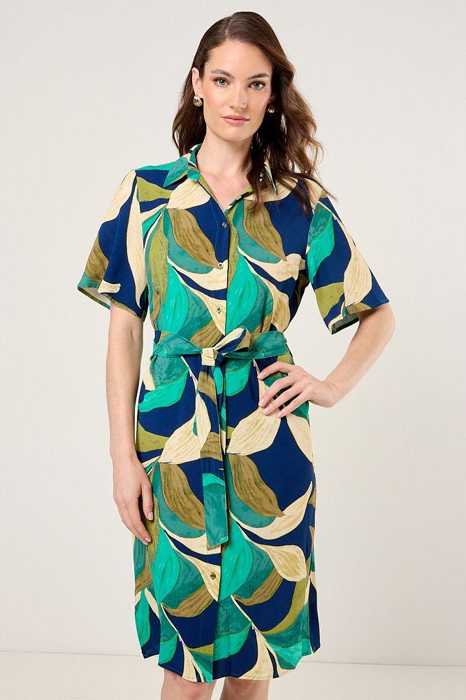 Vestido Camisero De Fantasia Blanco Ma Griffe 13102225012101-0