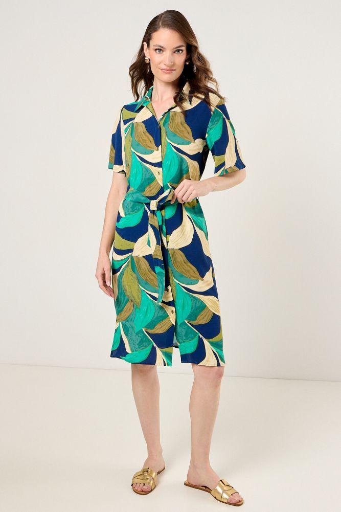 Vestido Camisero De Fantasia Blanco Ma Griffe 13102225012101-3