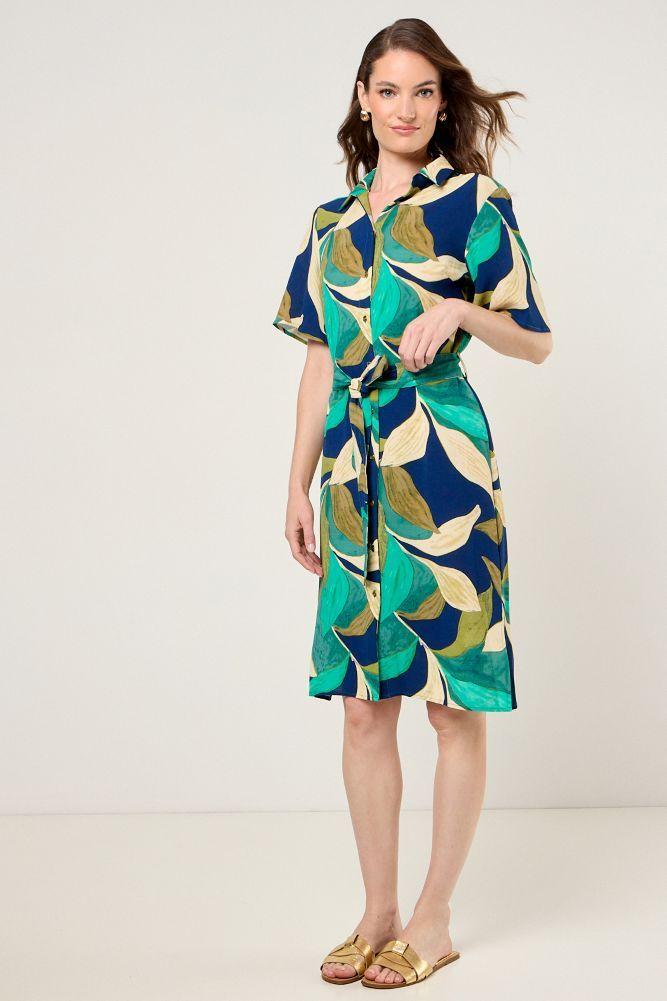 Vestido Camisero De Fantasia Blanco Ma Griffe 13102225012101-4