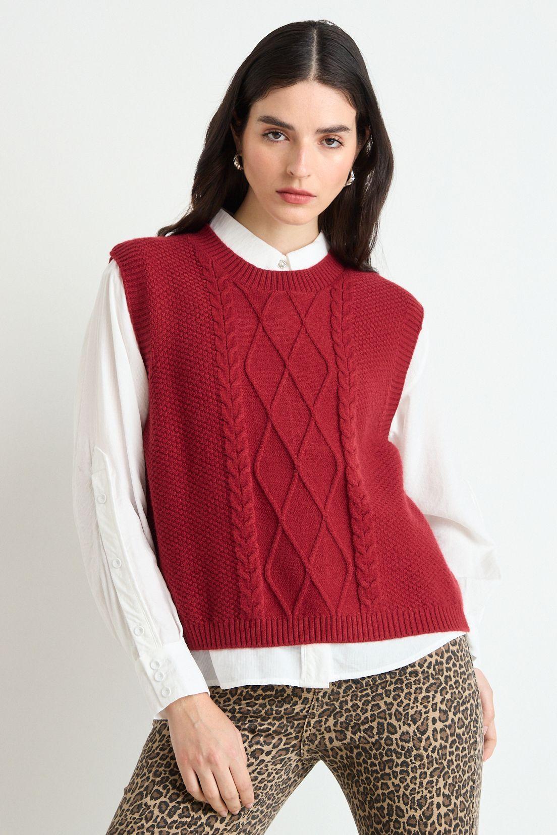 Sweater Liso Burdeos 18104125004112-0
