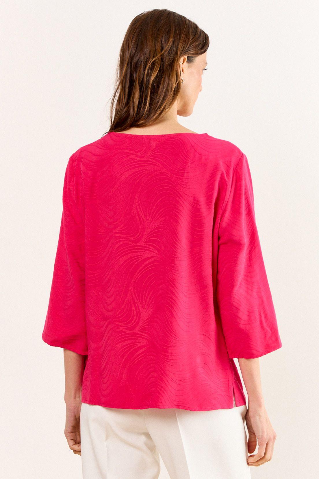 Blusas Manga Corta Fucsia Ma Griffe 14002226009116-2