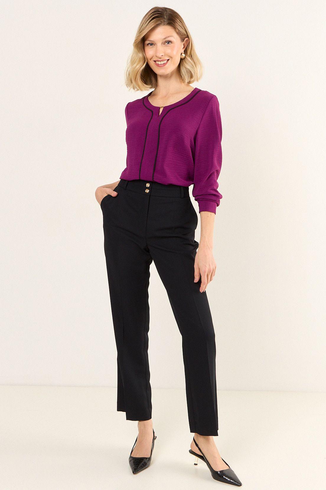 Pantalon Recto Formal Negro Ma Griffe 11002126001102-0