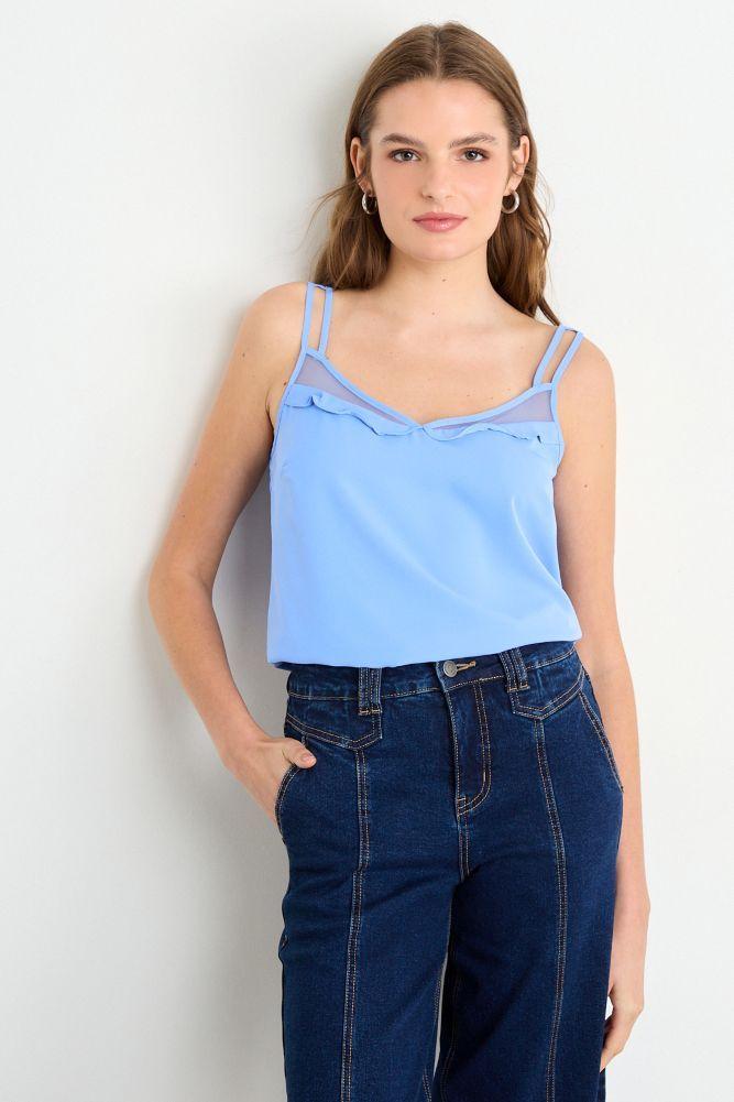 Blusa Sin Mangas Celeste iO 14020225009110-0