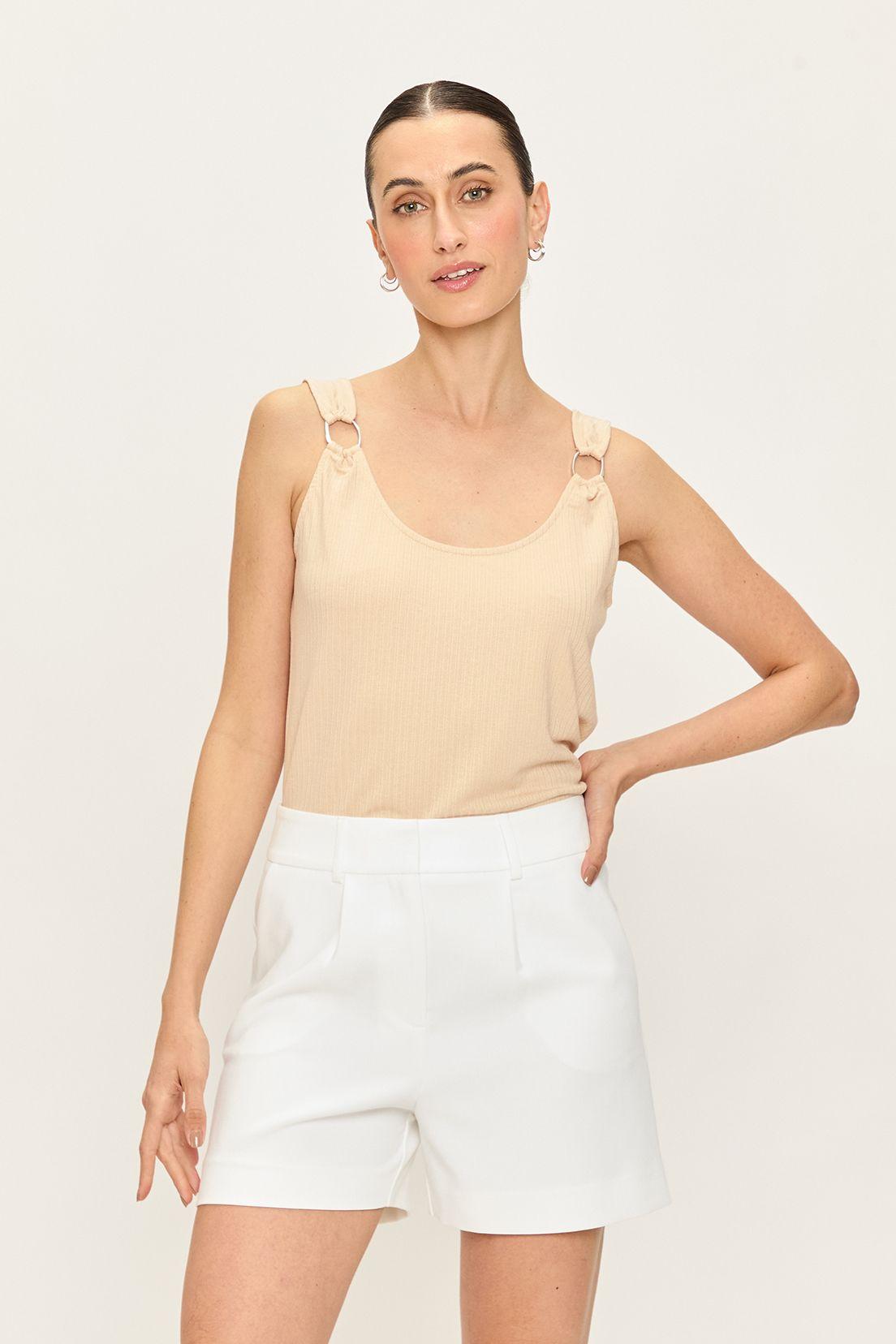 Top Liso Rib Acanalado Beige Ash 14207224012106-0
