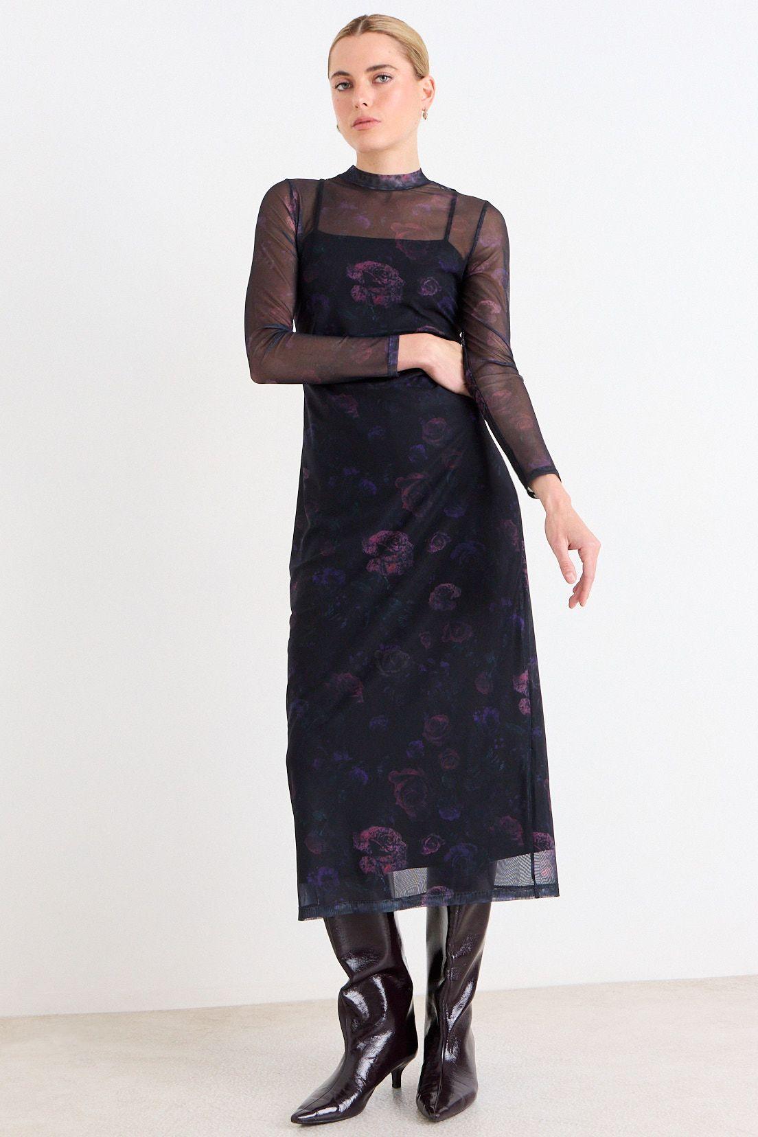 Vestido Largo Fantasia Negro Ash 13507226003102-0
